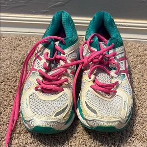 Asics Women's Athletic Shoes - White, Pink, Teal